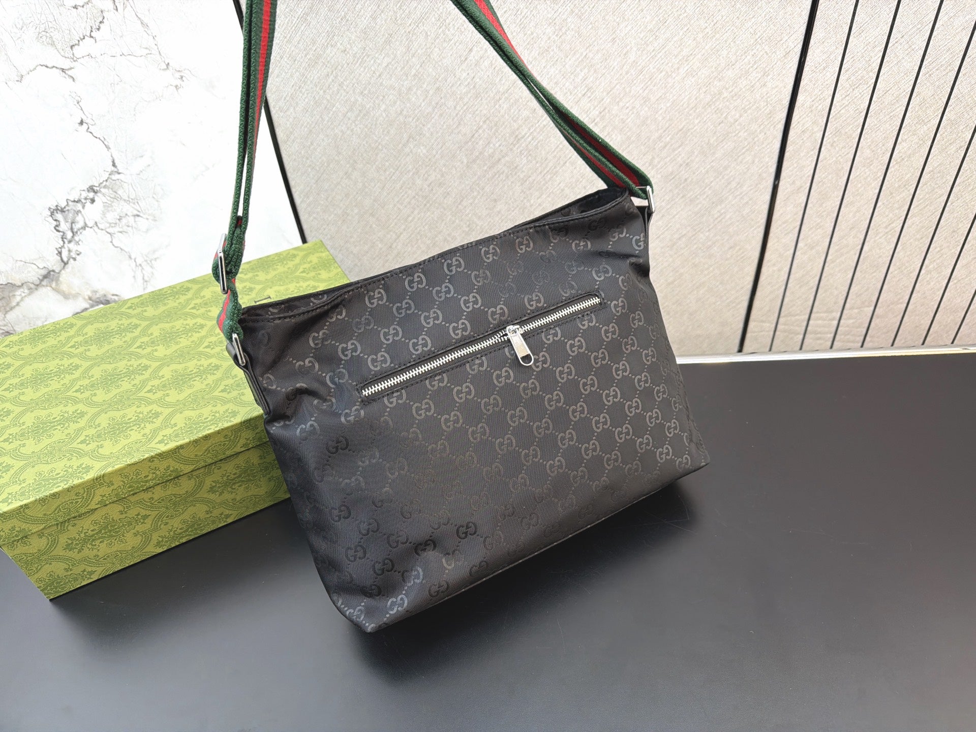 Gucci Inspired GG Canvas Sherry Line Web Messenger Bags