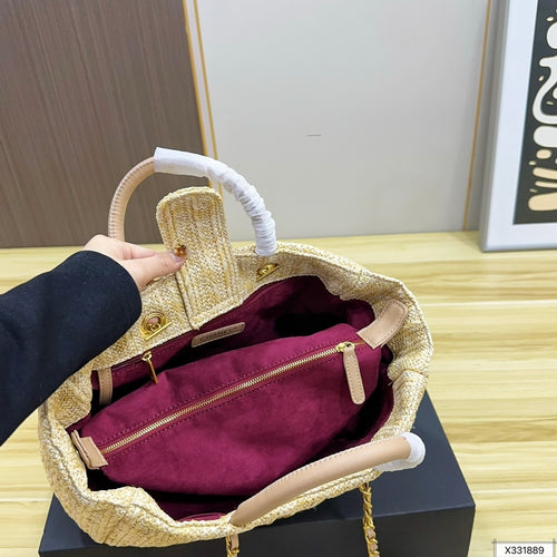 Chanel Inspired Raffia Tote