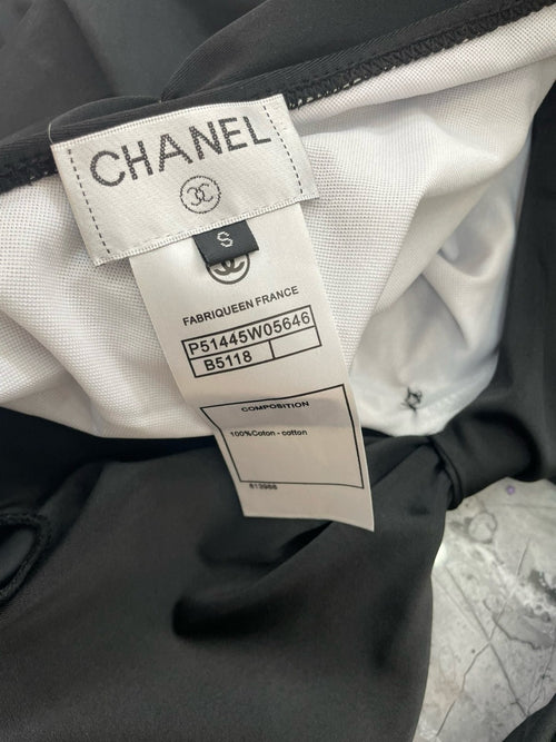 Chanel Inspired black halter neck one-piece swimsuit