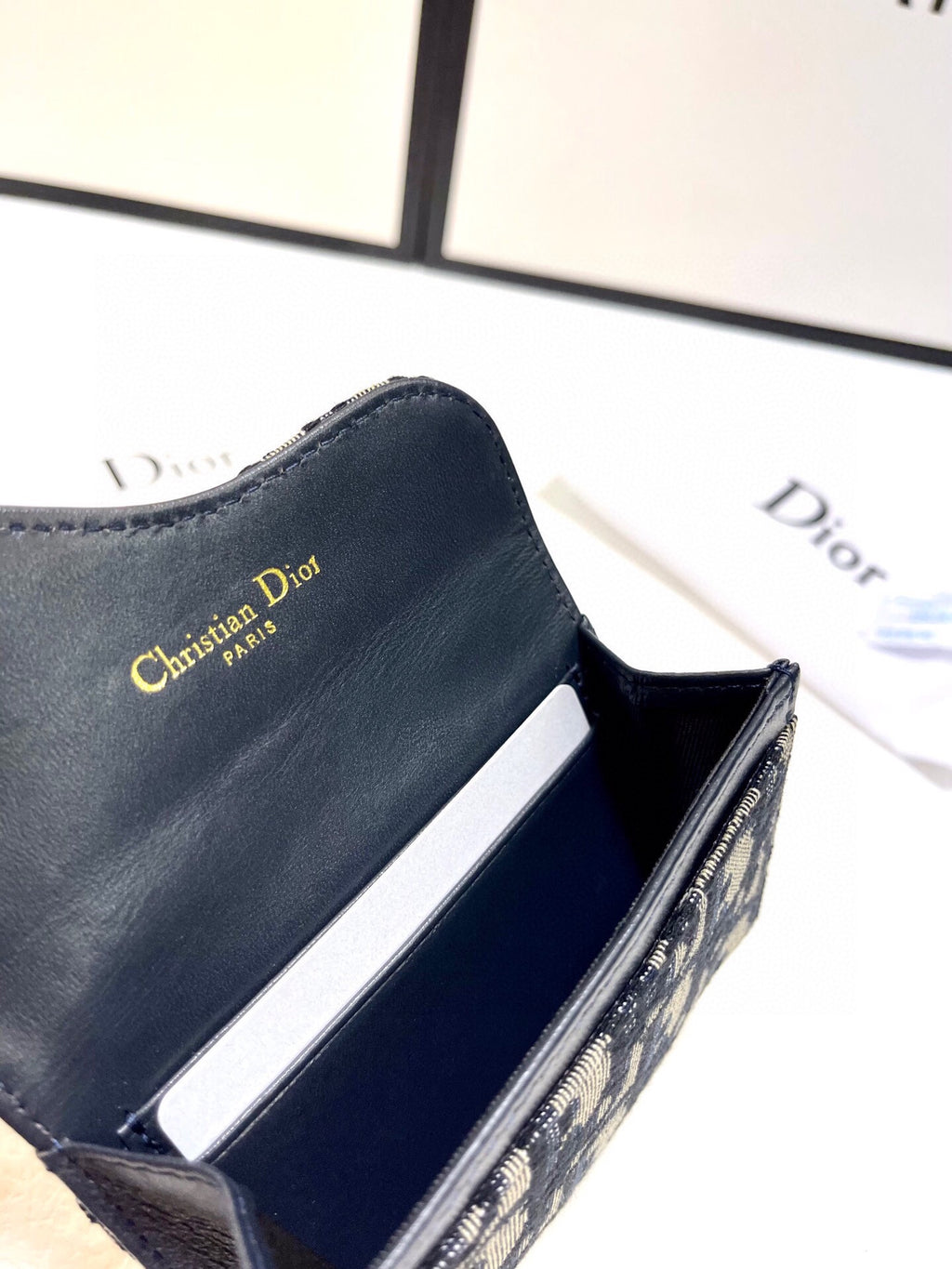 Christian Dior Inspired Saddle Flap Card Holder