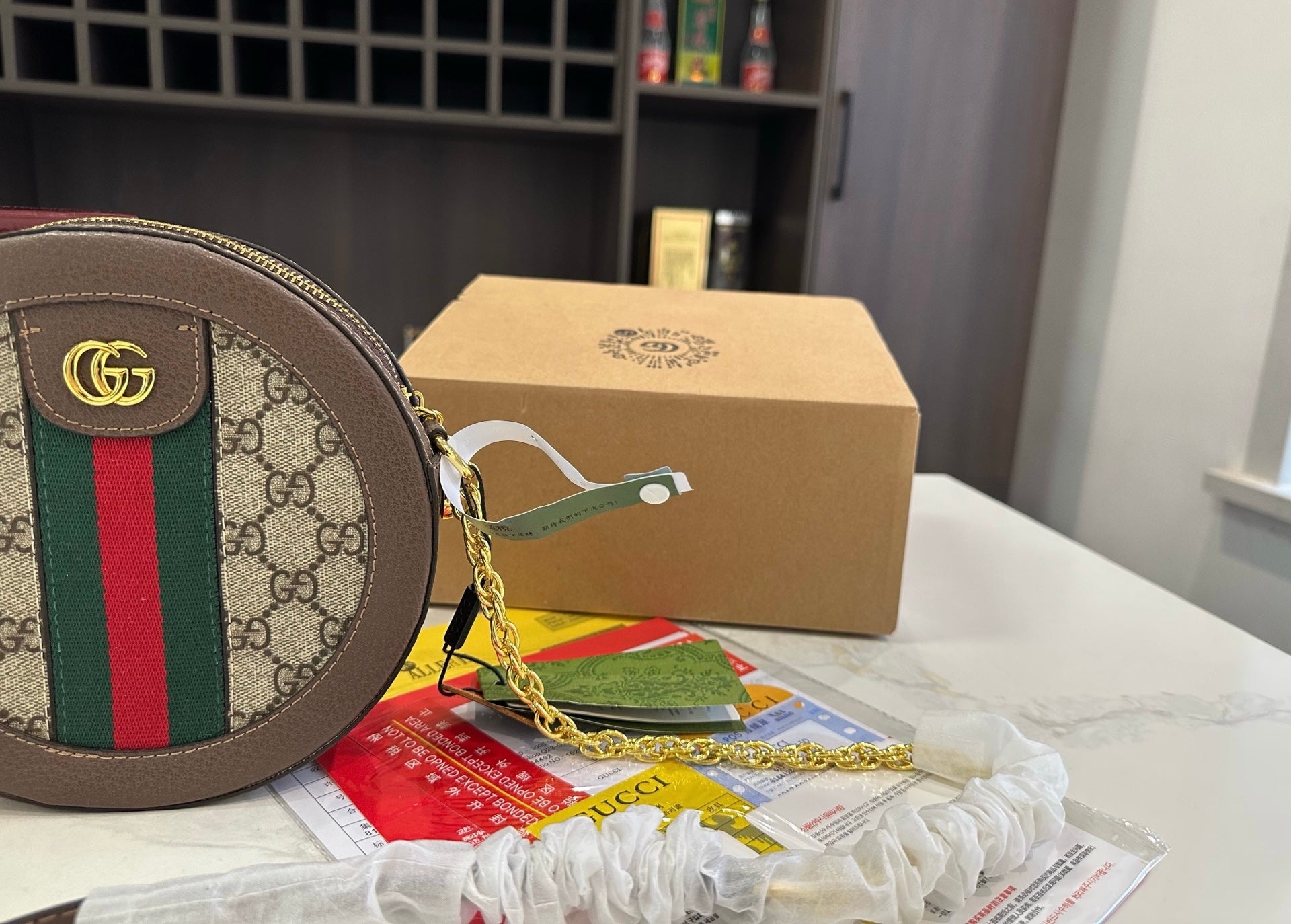 Gucci Inspired Ophidia mini round bag