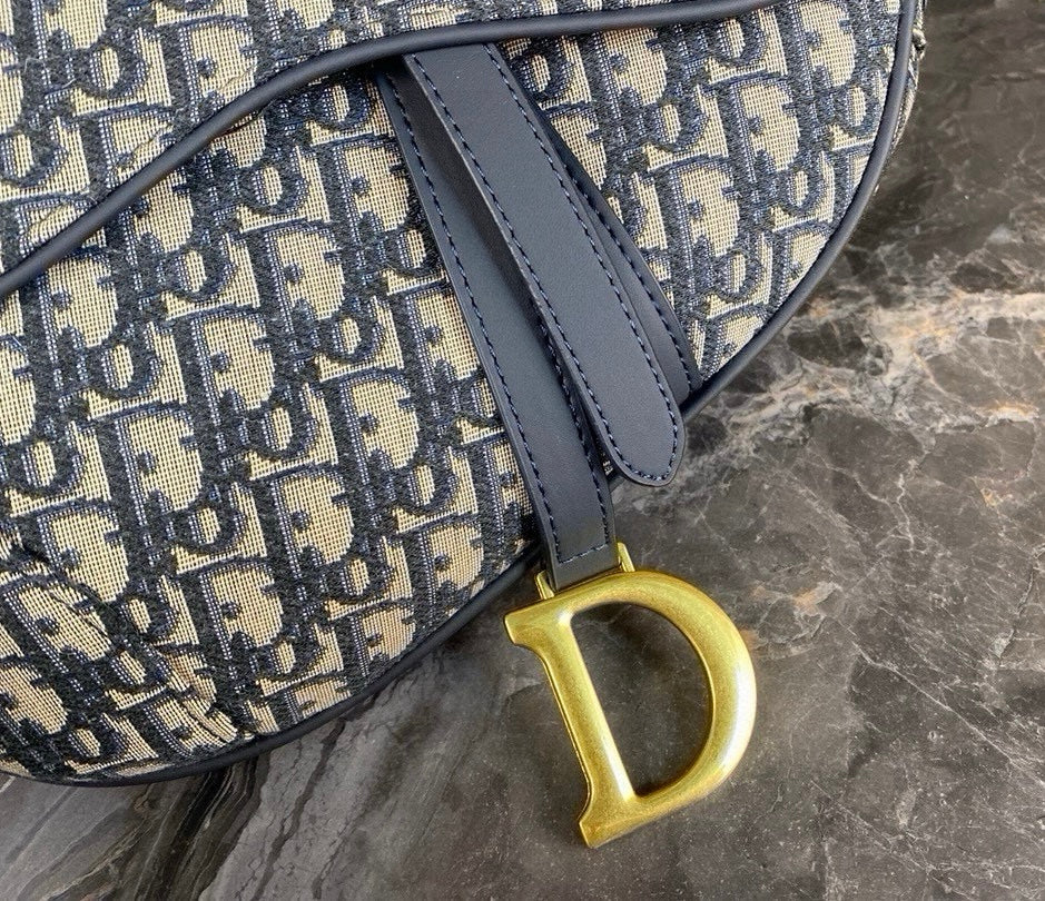 Dior Inspired Oblique Saddle Bag