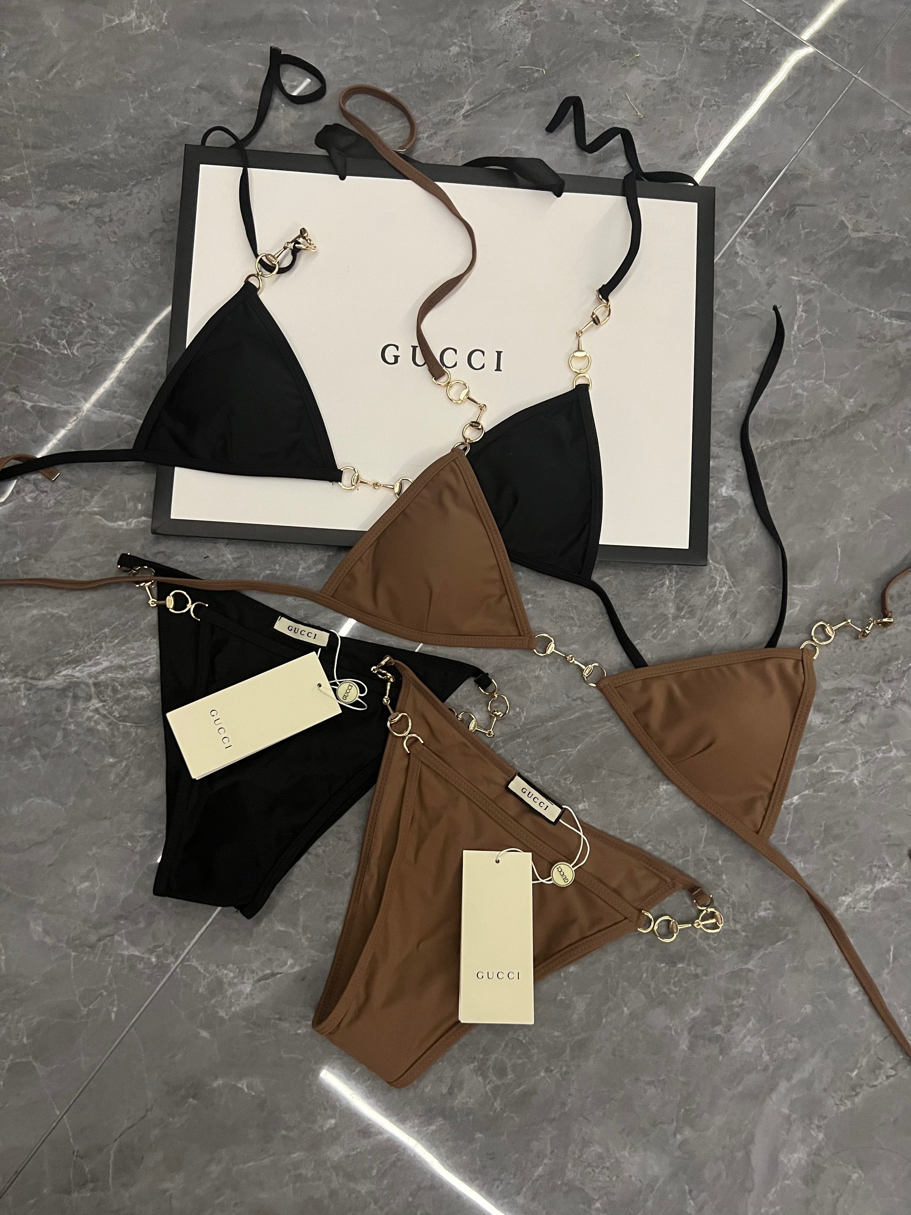 Gucci Inspired stretch jersey bikinis