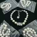 Chanel Inspired Crystal CC Pearl Bracelet