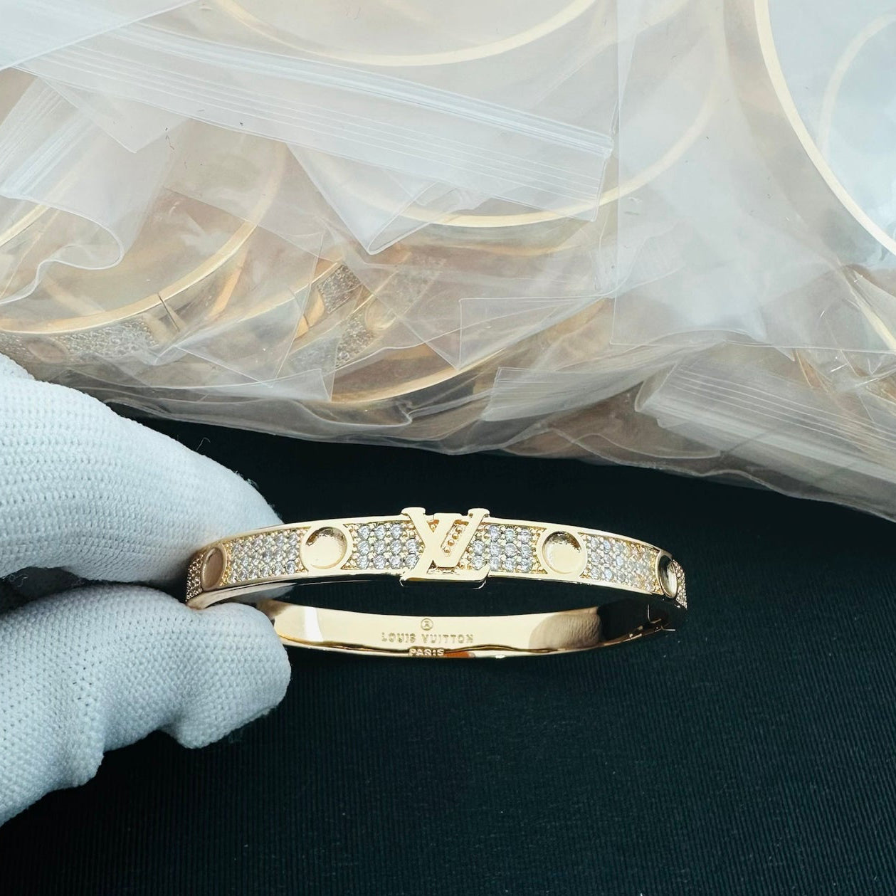 Louis Vuitton Inspired Empreinte bangle