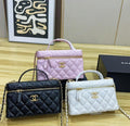 Chanel Inspired Slim Vanity Top Handle Bag