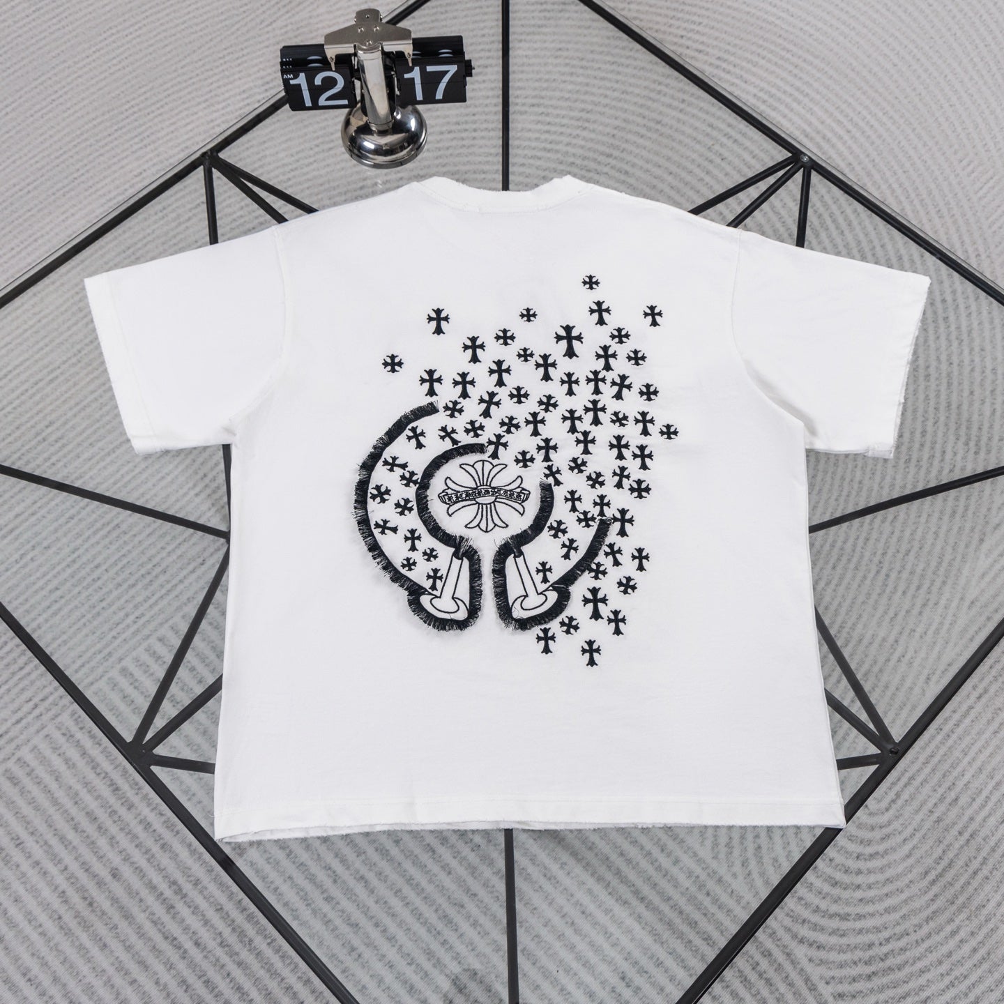 Chrome Hearts Inspired Crosses All Over Horseshoe T-Shirt
