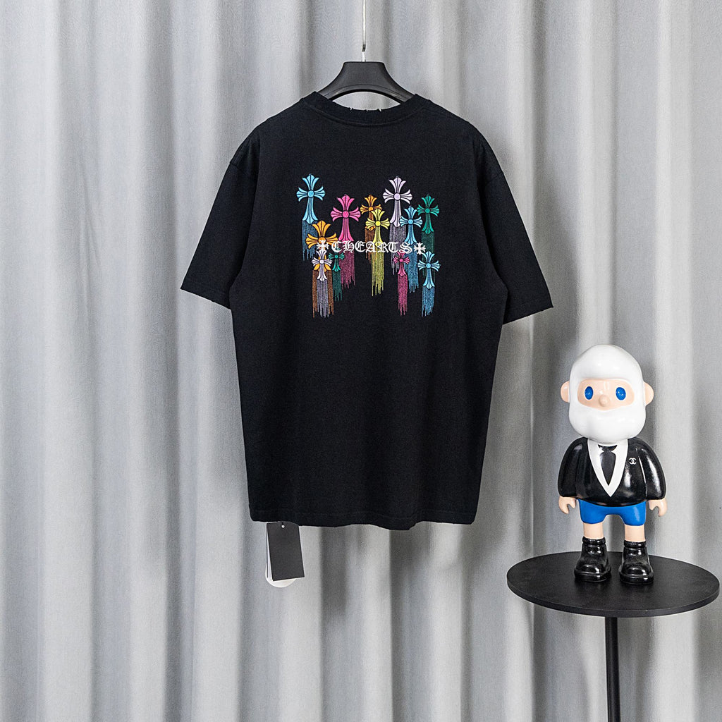 Chrome Hearts Inspired Multi Color Cross Cemetery T-shirt