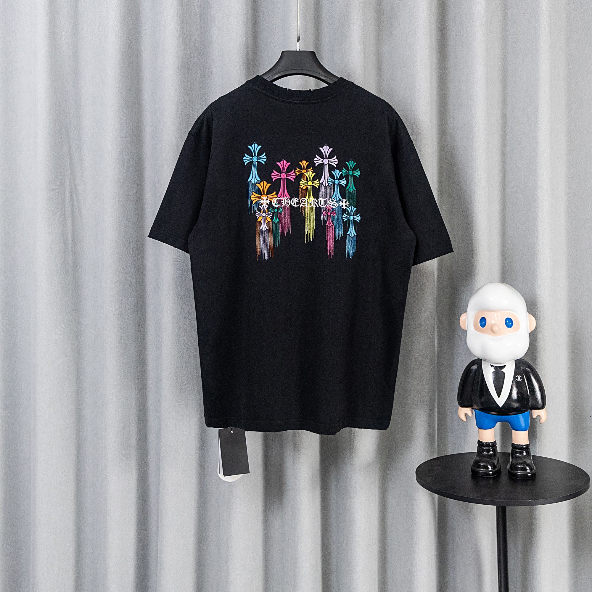 Chrome Hearts Inspired Multi Color Cross Cemetery T-shirt