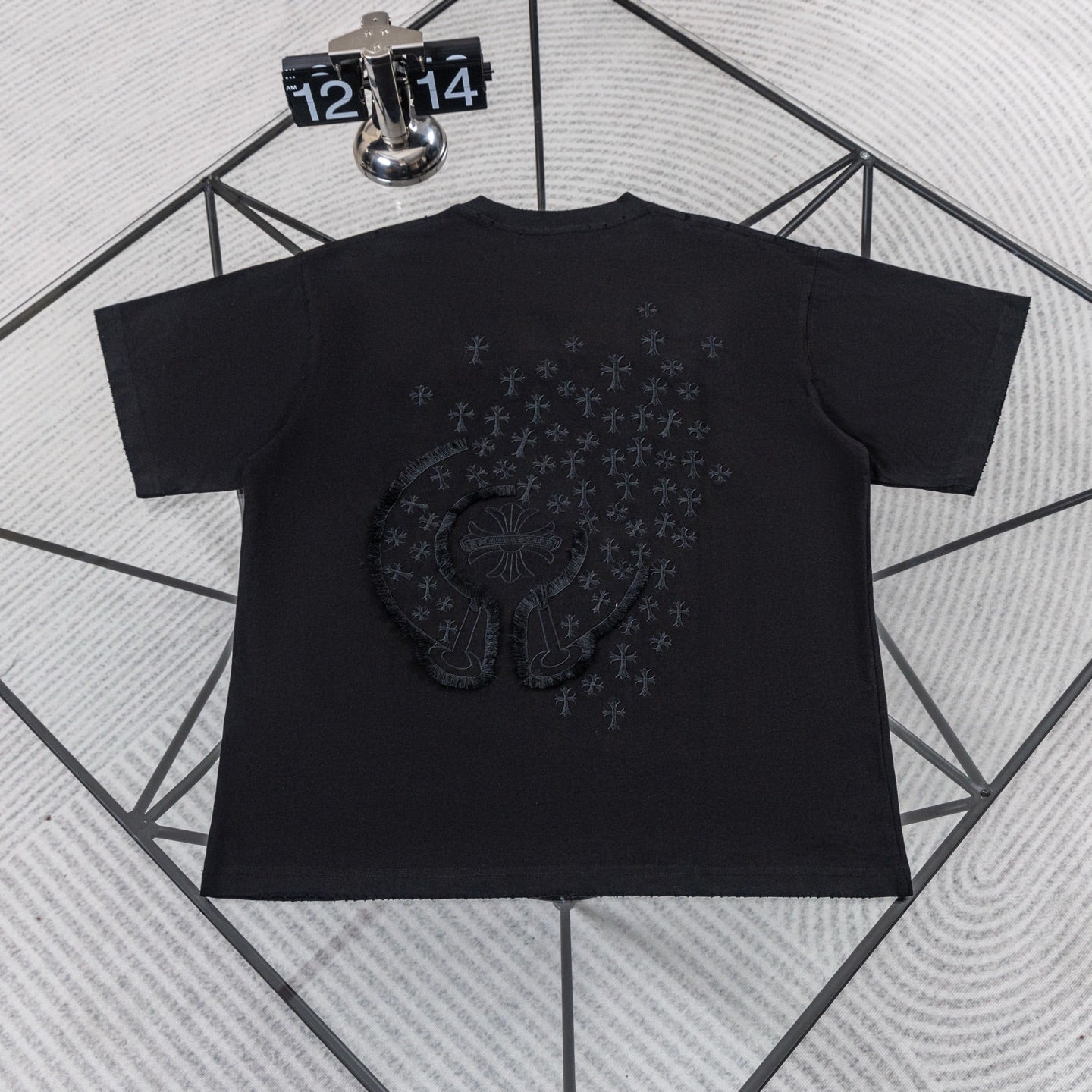 Chrome Hearts Inspired Crosses All Over Horseshoe T-Shirt