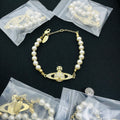 Vivienne Westwood Inspired Mini Bas Relief pearl bracelet
