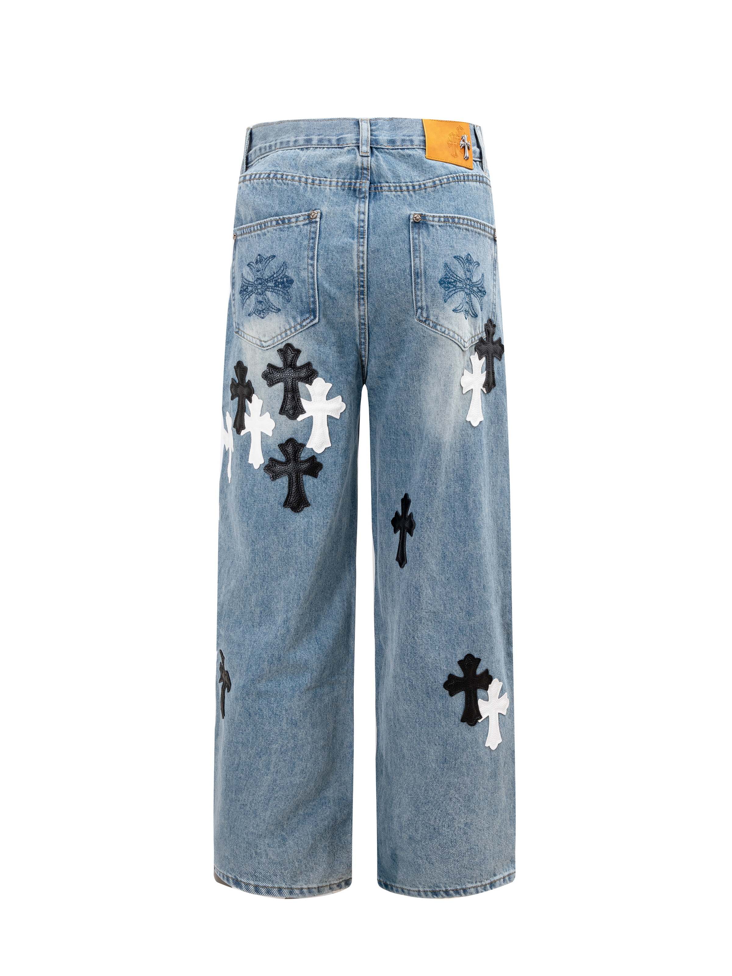 Chrome Heart Inspired Jeans