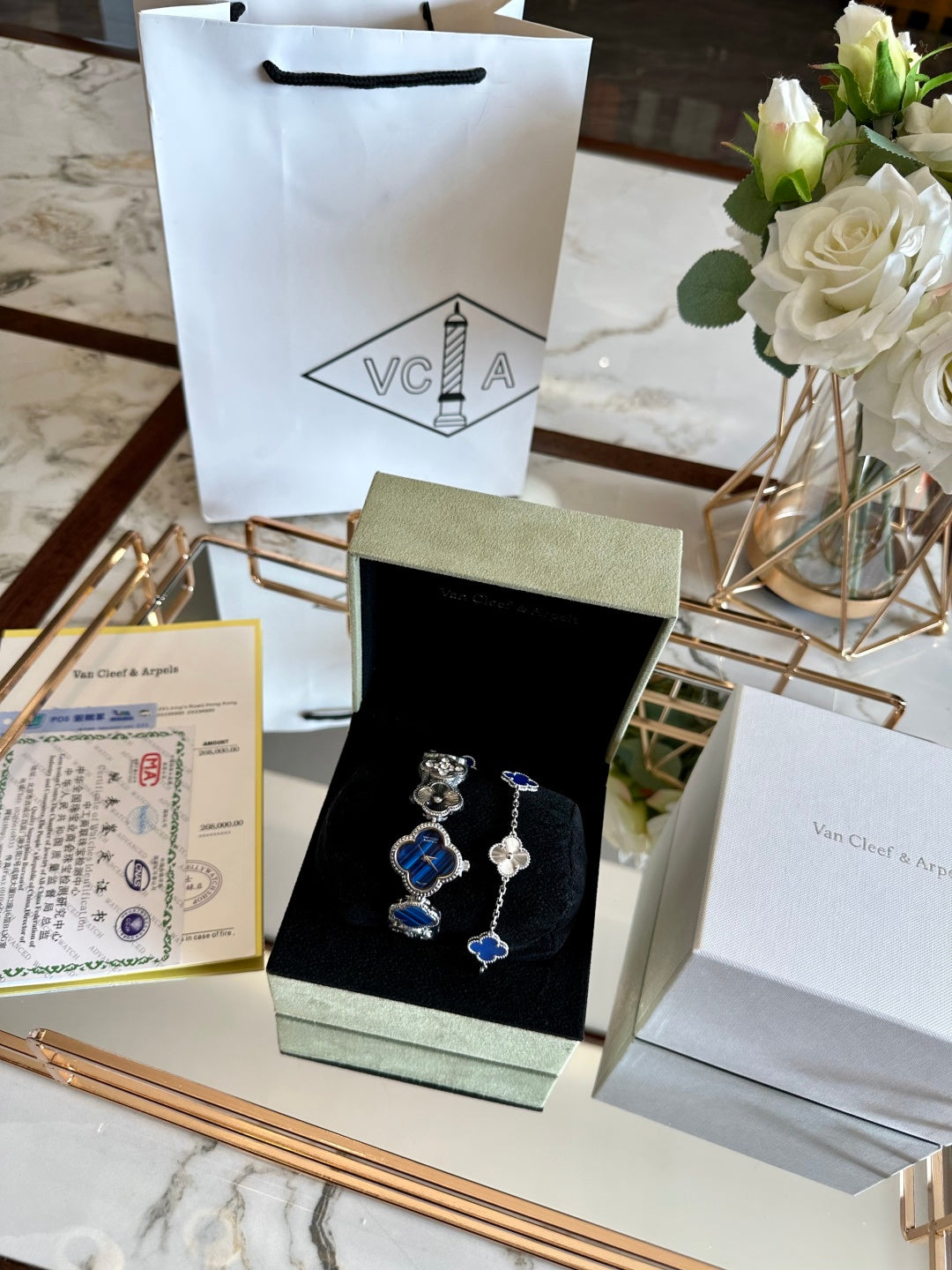 Van Cleef & Arpels Inspired  Alhambra watch