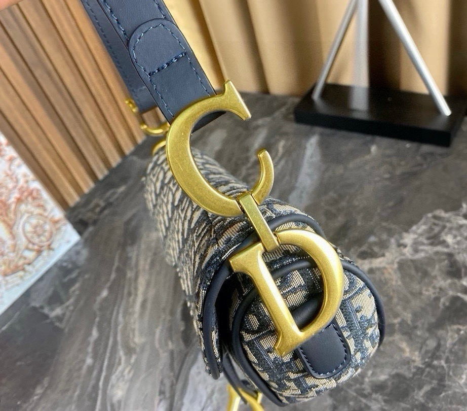Dior Inspired Oblique Saddle Bag