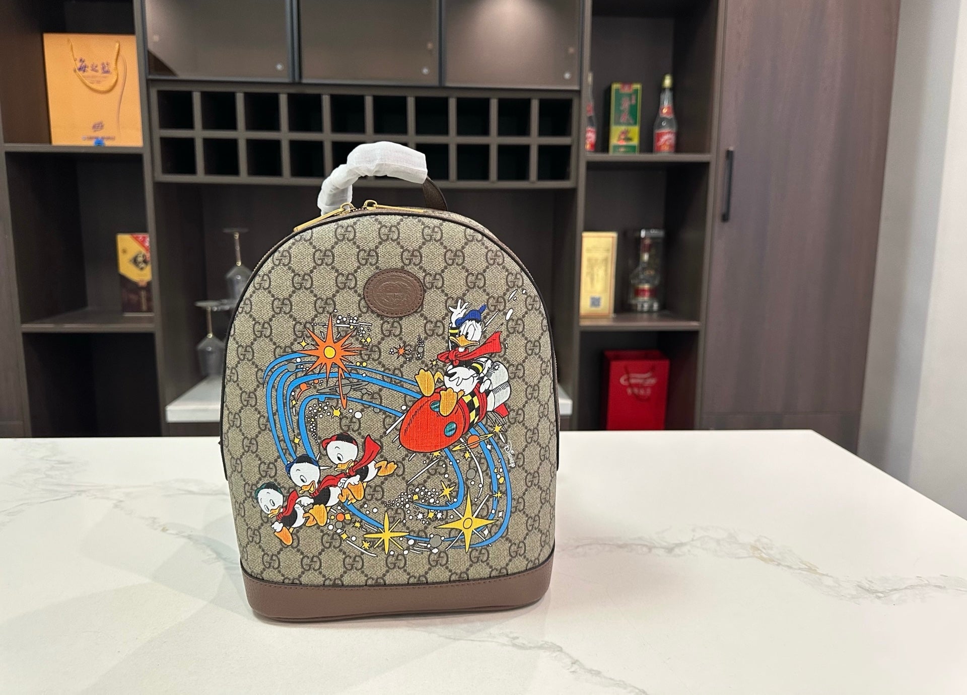 Disney x Gucci Inspired Donald Duck backpack
