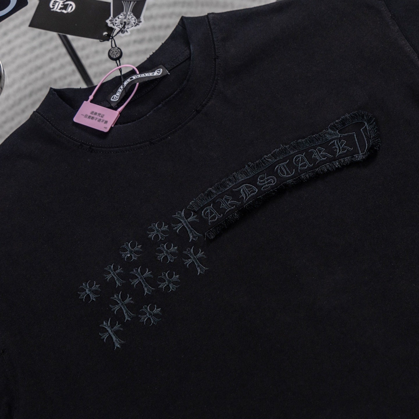 Chrome Hearts Inspired Crosses All Over Horseshoe T-Shirt