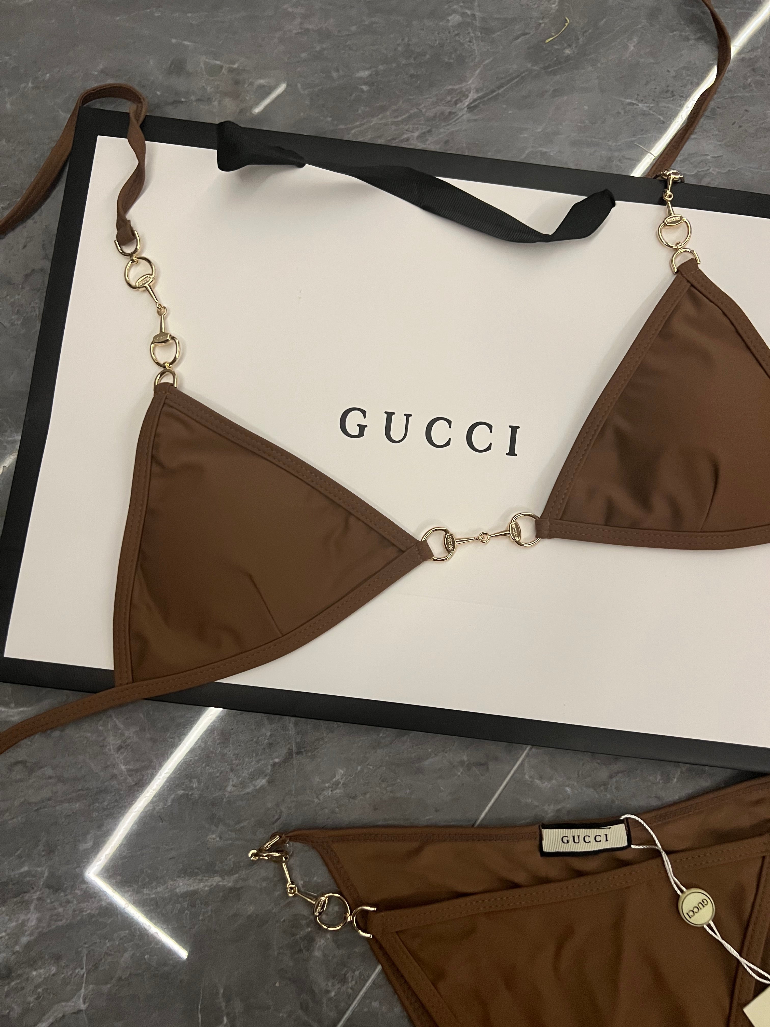Gucci Inspired stretch jersey bikinis
