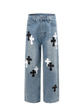 Chrome Heart Inspired Jeans