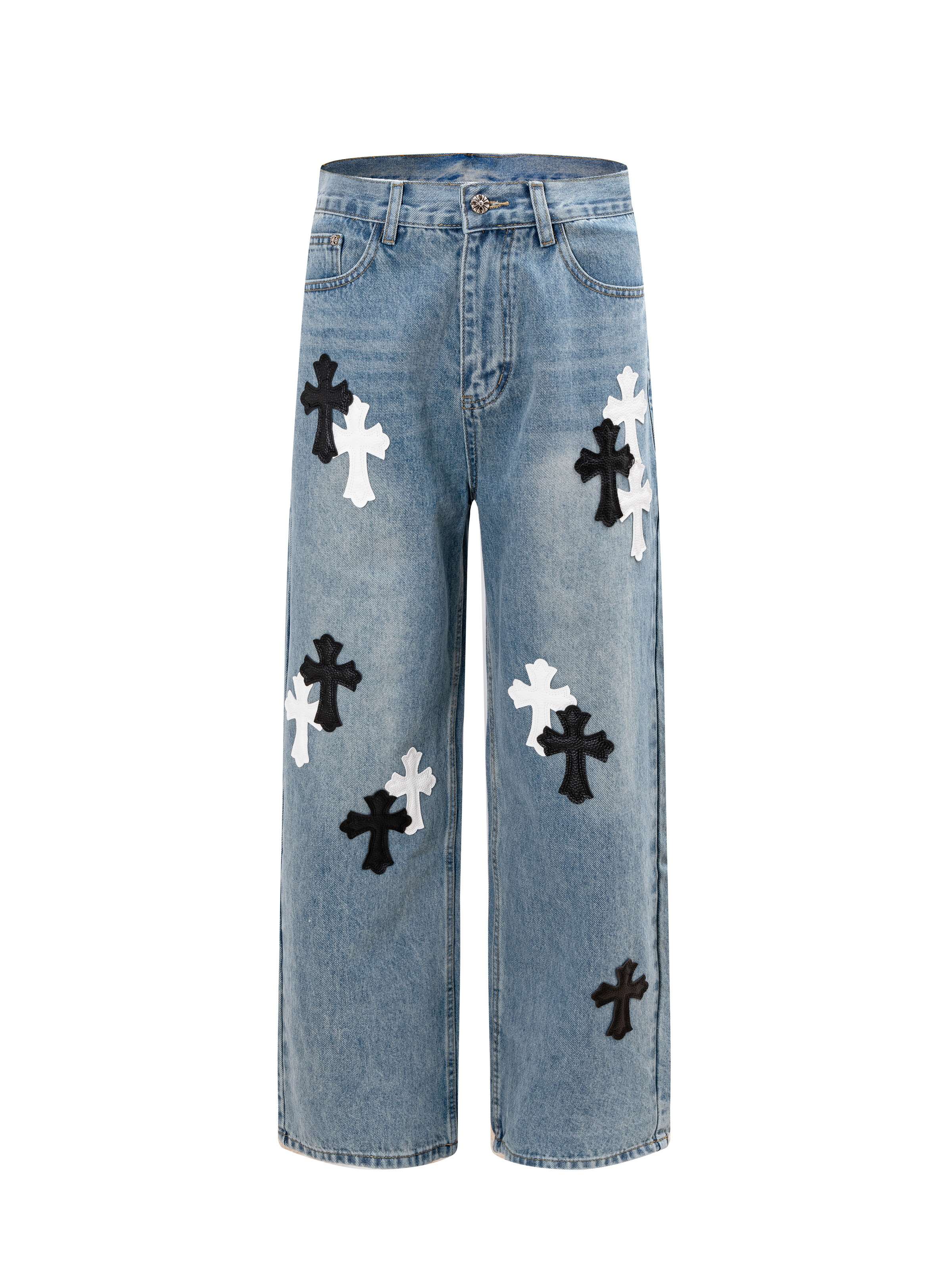 Chrome Heart Inspired Jeans