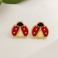 Van Cleef & Arpels Inspired ladybug earrings
