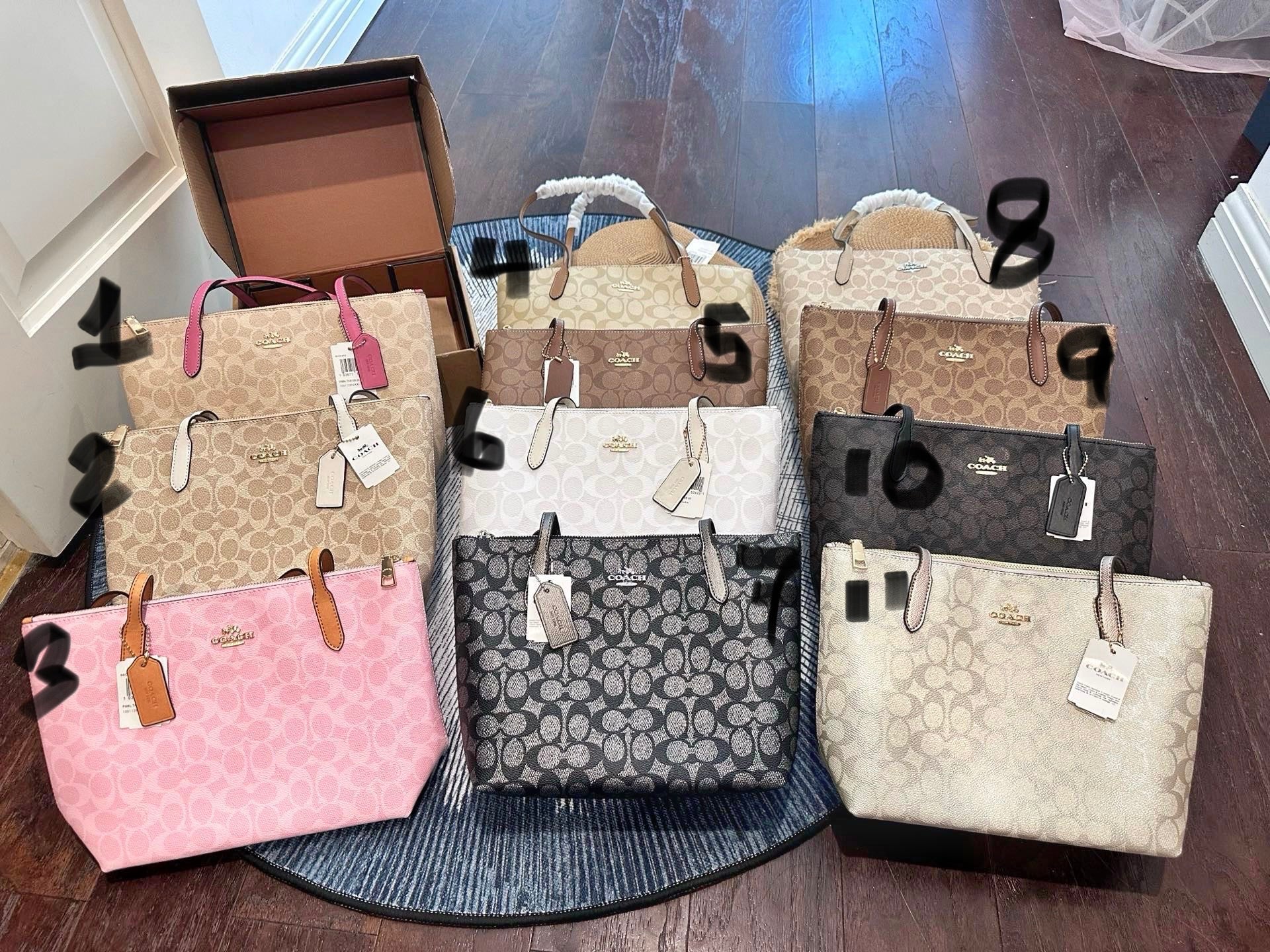 Coach Inspired Fiona Zip Tote Bags
