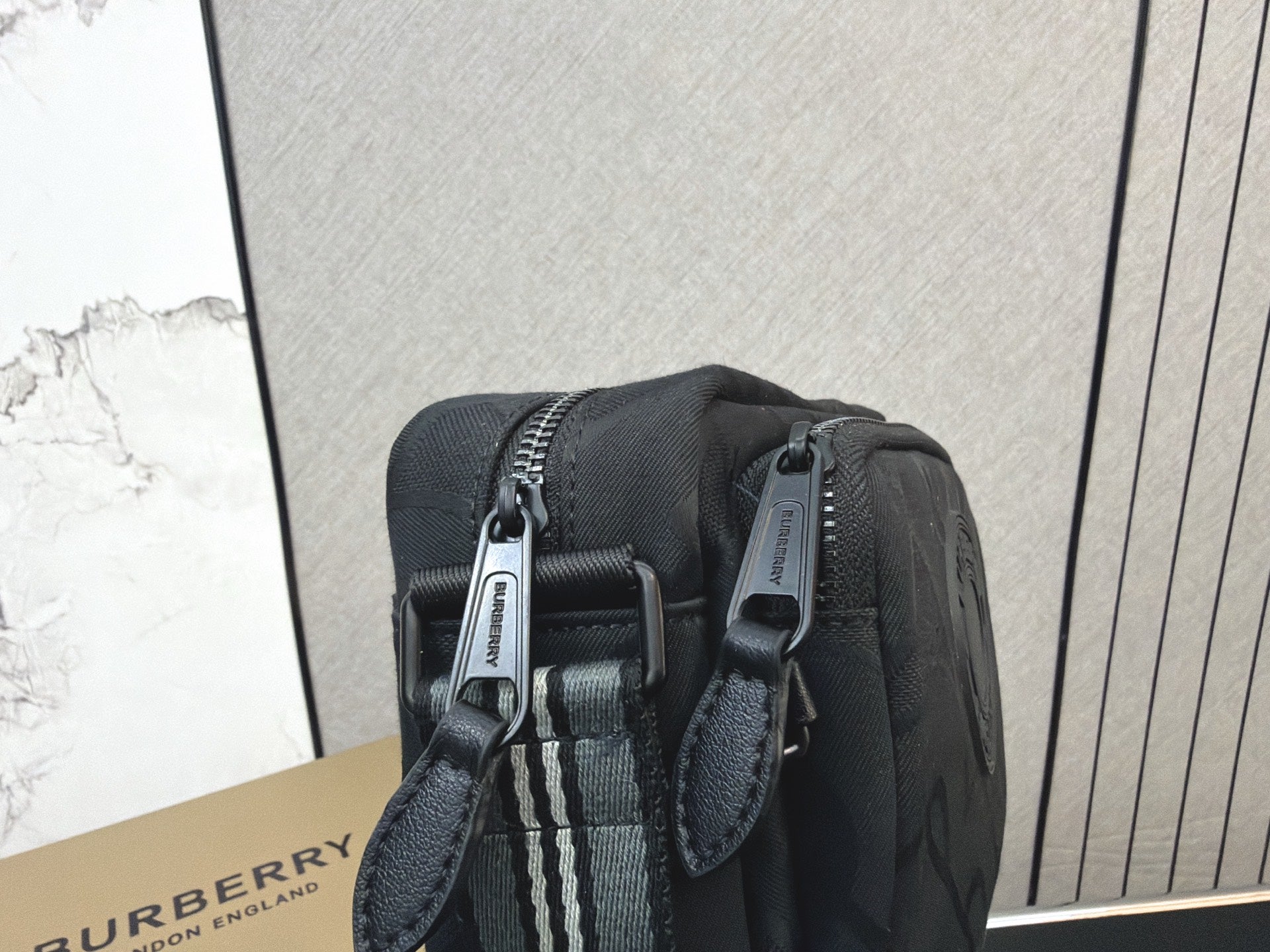 Burberry Inspired Paddy Monogram Shoulder Bag