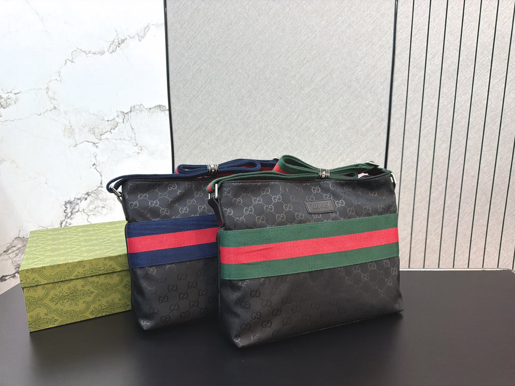 Gucci Inspired GG Canvas Sherry Line Web Messenger Bags