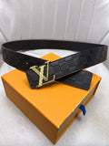 Louis Vuitton Inspired Damier Graphite Belt