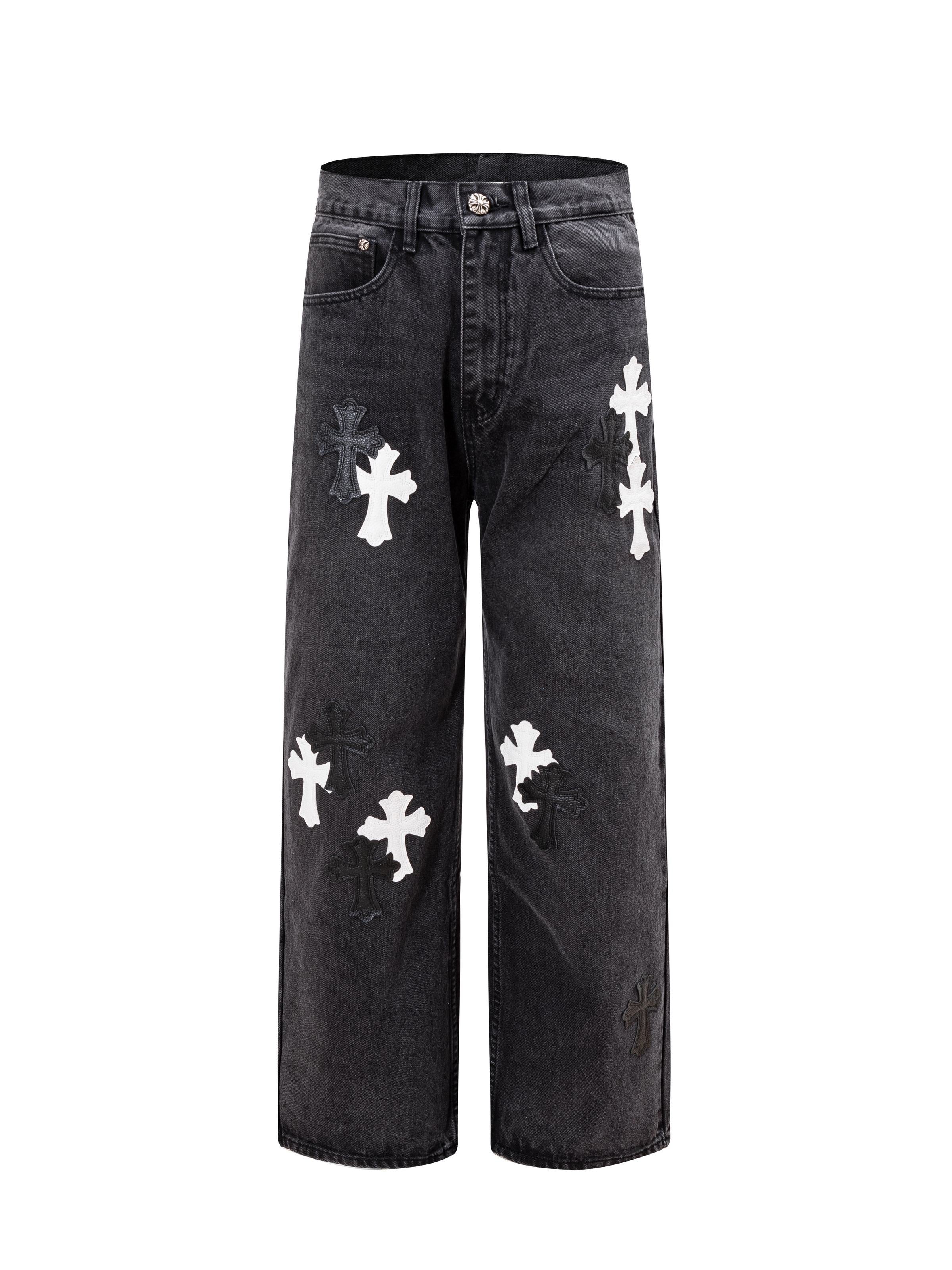 Chrome Heart Inspired Jeans