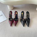 Saint Laurent Inspired patent leather slingback pumps