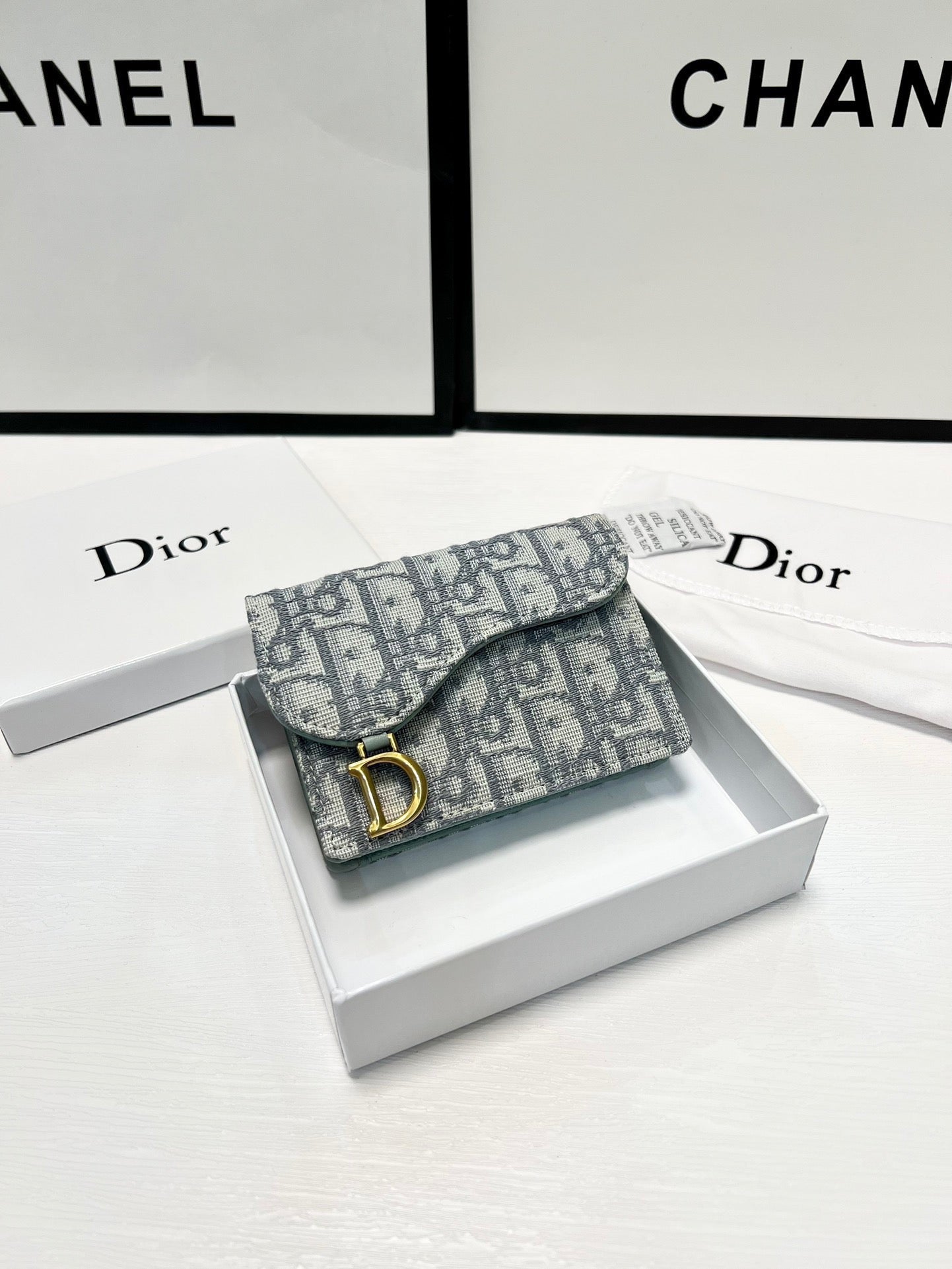 Christian Dior Inspired Saddle Flap Card Holder