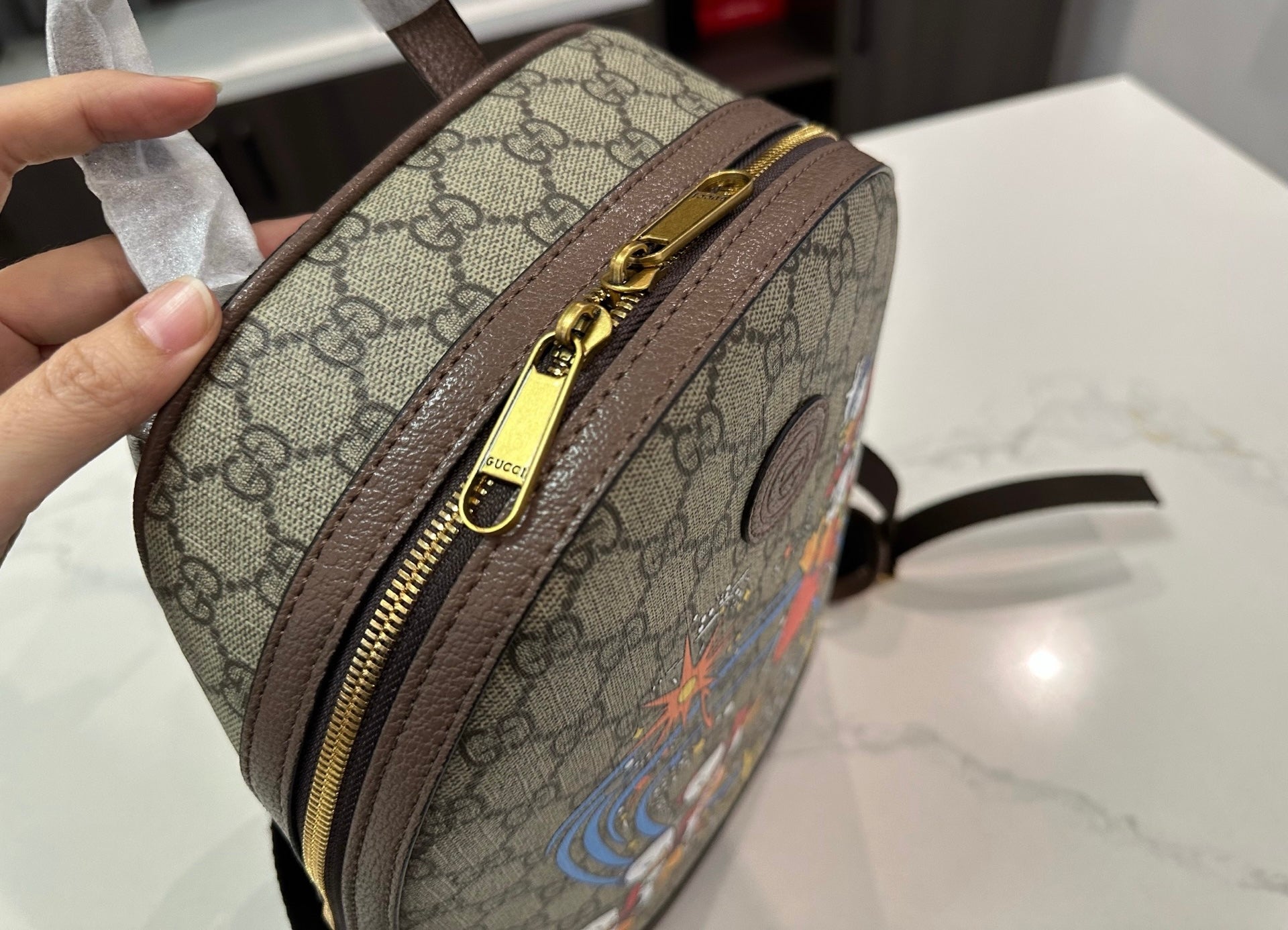 Disney x Gucci Inspired Donald Duck backpack