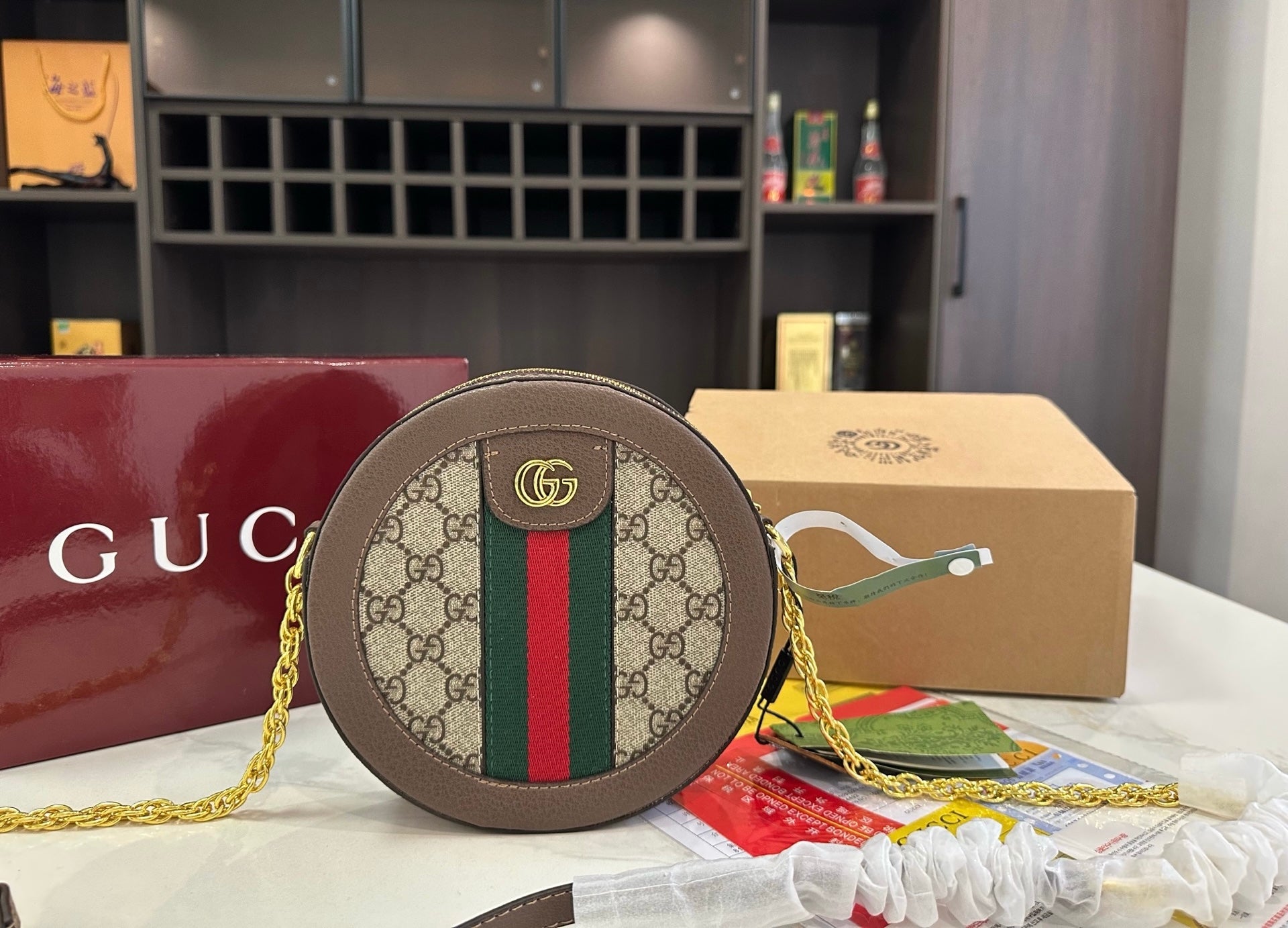 Gucci Inspired Ophidia mini round bag