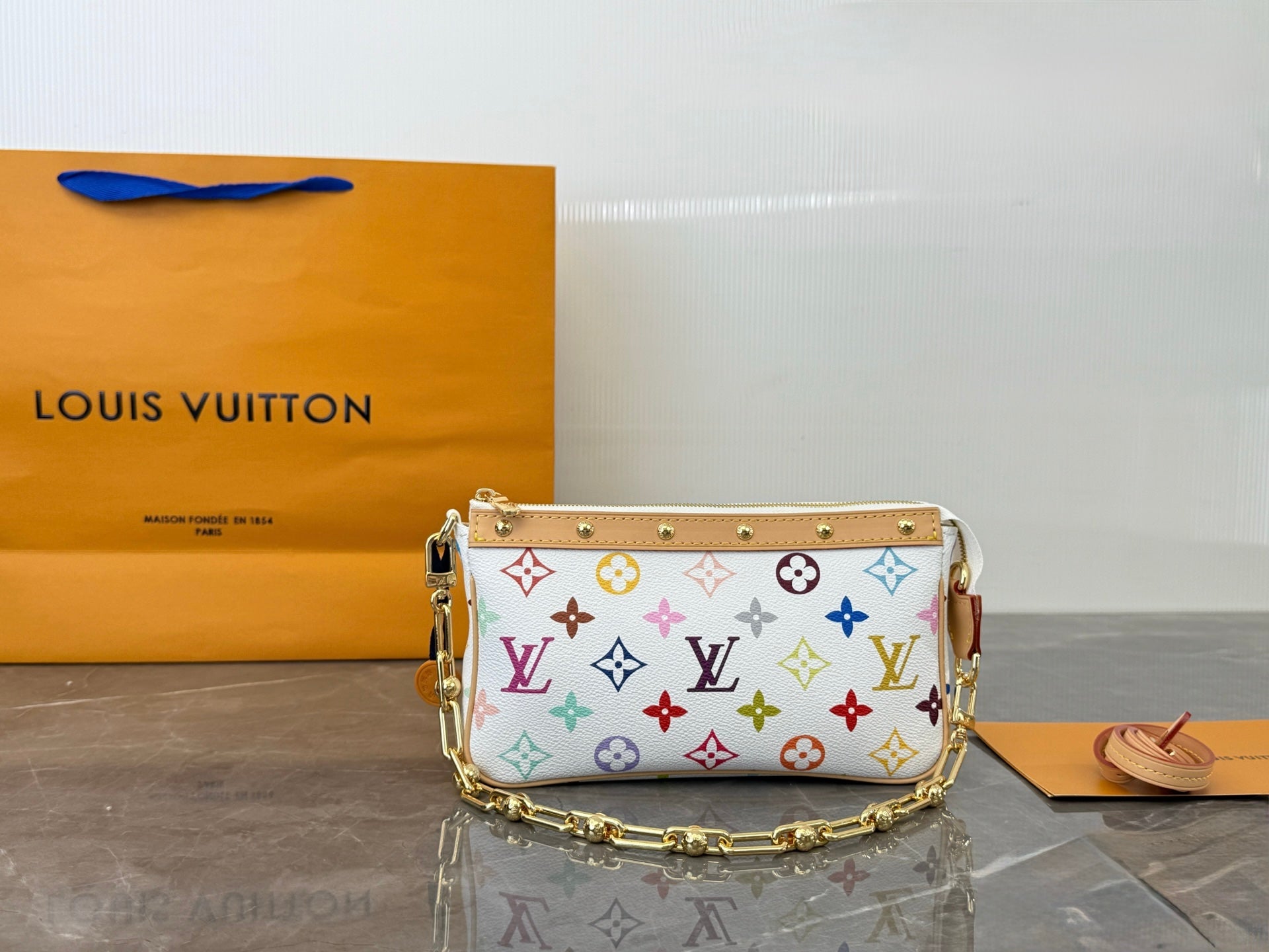 Louis Vuitton x Takashi Murakami Inspired Pochette Accessoires bag