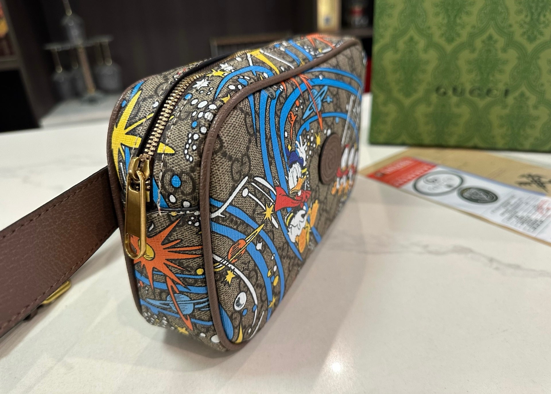 Gucci x Disney Inspired Donald Duck belt bag