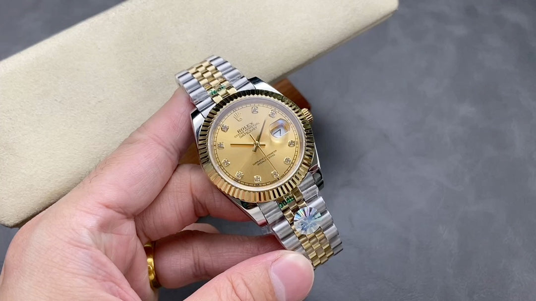 Rolex-Style Two-Tone Datejust Watch