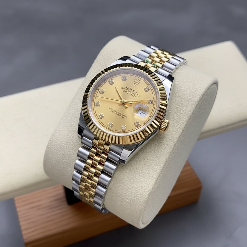 Rolex-Style Two-Tone Datejust Watch